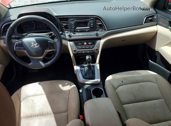 KMHD74LF0HU407997 2017 HYUNDAI ELANTRA Maroon წინა პანელის ხედი