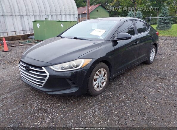 KMHD74LF2HU367678 2017 HYUNDAI ELANTRA Black Vista tres cuartos delantera izquierda