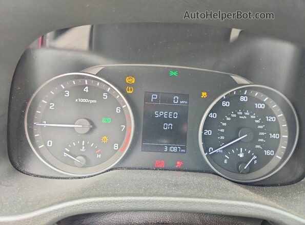 KMHD74LF3HU407699 2017 HYUNDAI ELANTRA Red Widok zestawu wskaźników