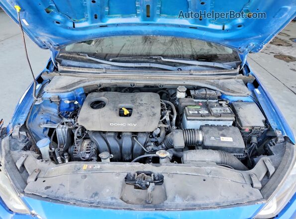 KMHD74LF6HU095135 2017 HYUNDAI ELANTRA Синий Вид задней части салона