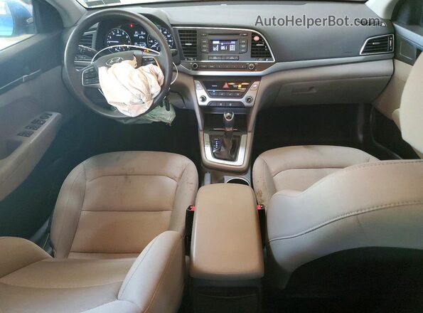 KMHD74LF6HU315776 2017 HYUNDAI ELANTRA Blue წინა პანელის ხედი