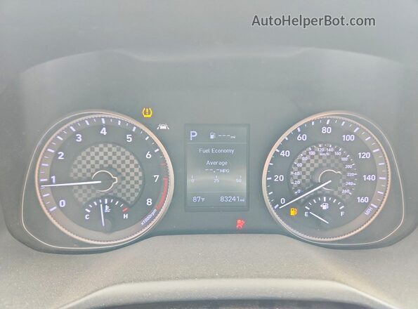 KMHD74LF7LU951681 2020 HYUNDAI ELANTRA Black Вид щитка приладів