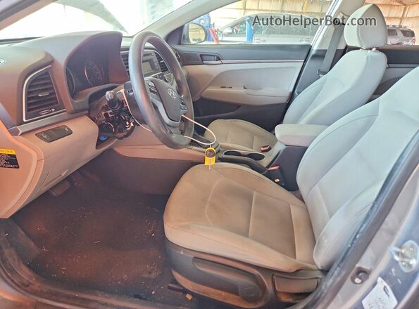 KMHD74LF8HU087263 2017 HYUNDAI ELANTRA Gray წინა სალონის ხედი