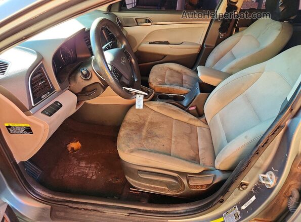 KMHD74LFXHU095574 2017 HYUNDAI ELANTRA Silver Vista interior delantera
