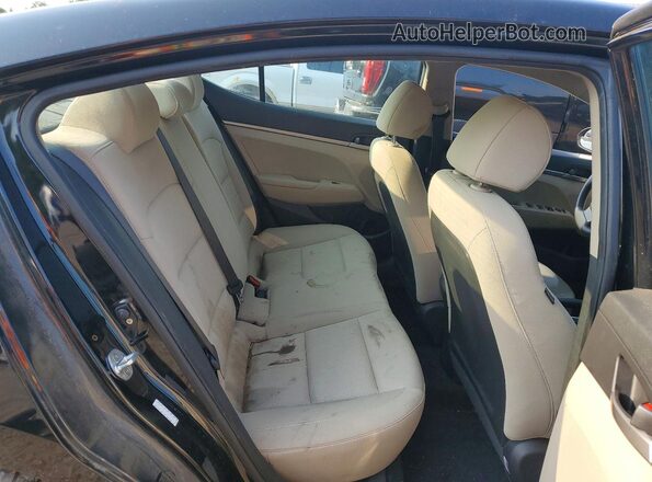 KMHD74LFXJU542961 2018 HYUNDAI ELANTRA Black Vista de los asientos traseros