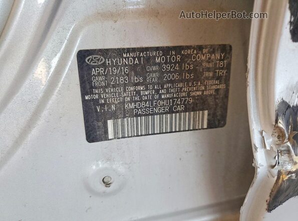 KMHD84LF0HU174779 2017 HYUNDAI ELANTRA Silver Engine compartment view