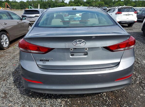 KMHD84LF0JU576601 2018 HYUNDAI ELANTRA Gray წინა სალონის ხედი