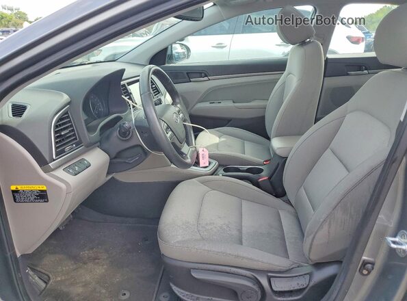 KMHD84LF0JU576601 2018 HYUNDAI ELANTRA Gray წინა პანელის ხედი