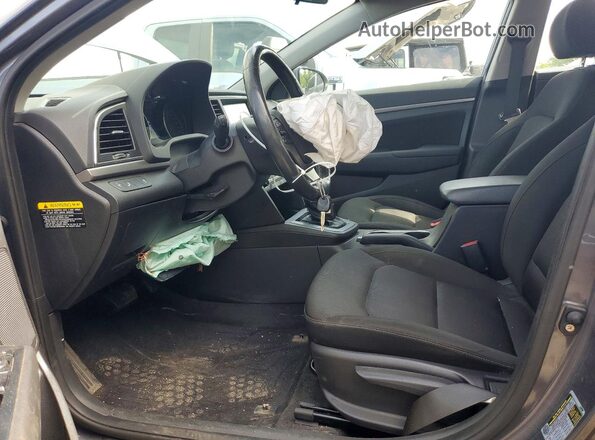 KMHD84LF0JU661325 2018 HYUNDAI ELANTRA Charcoal წინა სალონის ხედი