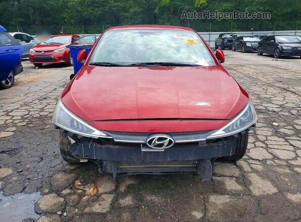 KMHD84LF0KU767839 2019 HYUNDAI ELANTRA Red Front view