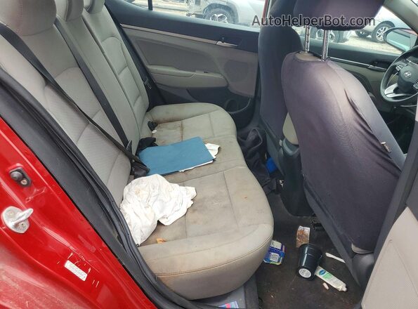 KMHD84LF0KU767839 2019 HYUNDAI ELANTRA Red Rear seats view