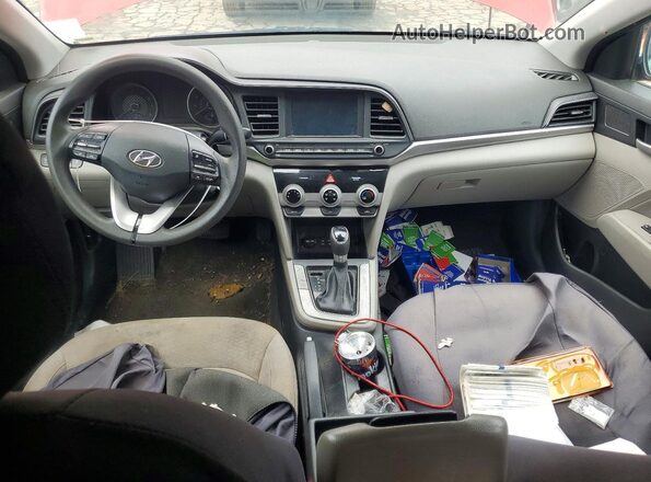 KMHD84LF0KU767839 2019 HYUNDAI ELANTRA Red Dashboard view
