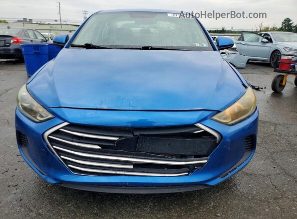 KMHD84LF1HU192840 2017 HYUNDAI ELANTRA Blue Front view