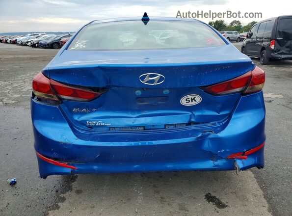 KMHD84LF1HU192840 2017 HYUNDAI ELANTRA Blue Rear view