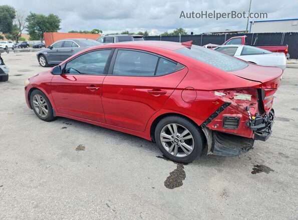 KMHD84LF1HU377311 2017 HYUNDAI ELANTRA Red Հետևի ձախ