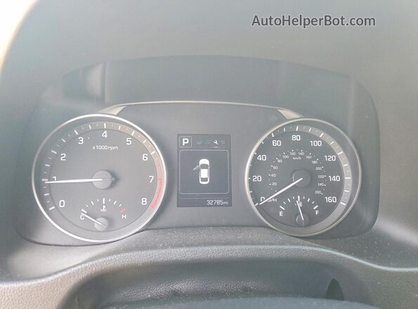 KMHD84LF1JU574209 2018 HYUNDAI ELANTRA Black Instrument cluster view