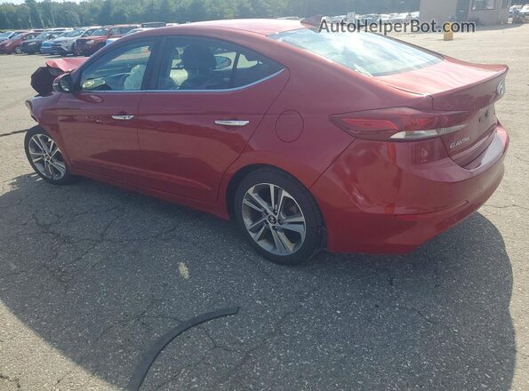 KMHD84LF2HU318185 2017 HYUNDAI ELANTRA Red უკანა მარცხენა