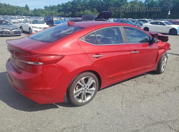 KMHD84LF2HU318185 2017 HYUNDAI ELANTRA Red უკანა მარჯვენა