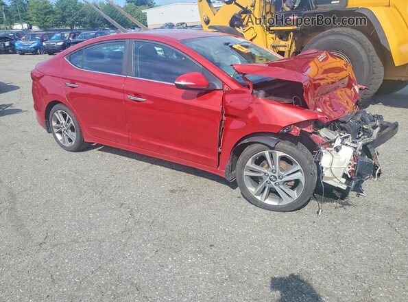 KMHD84LF2HU318185 2017 HYUNDAI ELANTRA Red წინა მარჯვენა