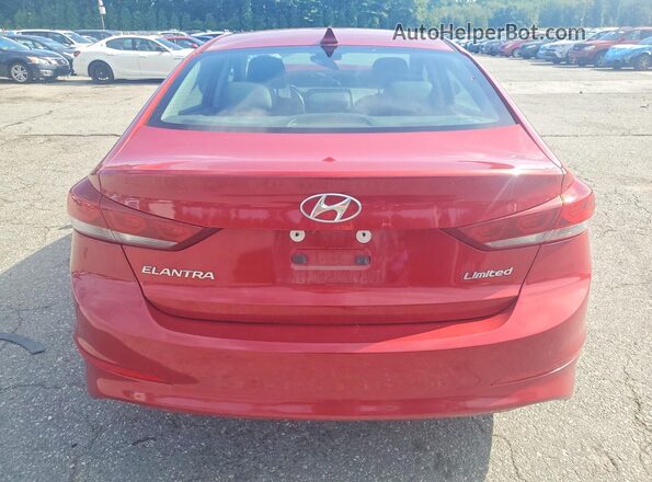 KMHD84LF2HU318185 2017 HYUNDAI ELANTRA Red უკანა ხედი