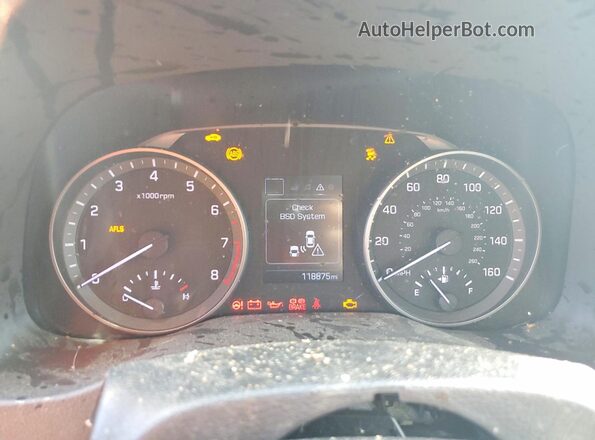 KMHD84LF2HU318185 2017 HYUNDAI ELANTRA Red ხელსაწყოთა პანელის ხედი