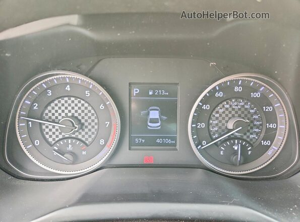 KMHD84LF2KU821626 2019 HYUNDAI ELANTRA Silver Instrument cluster view
