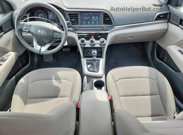 KMHD84LF2KU821626 2019 HYUNDAI ELANTRA Silver Dashboard view