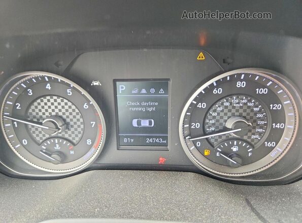 KMHD84LF2LU003671 2020 HYUNDAI ELANTRA Black Instrument cluster view