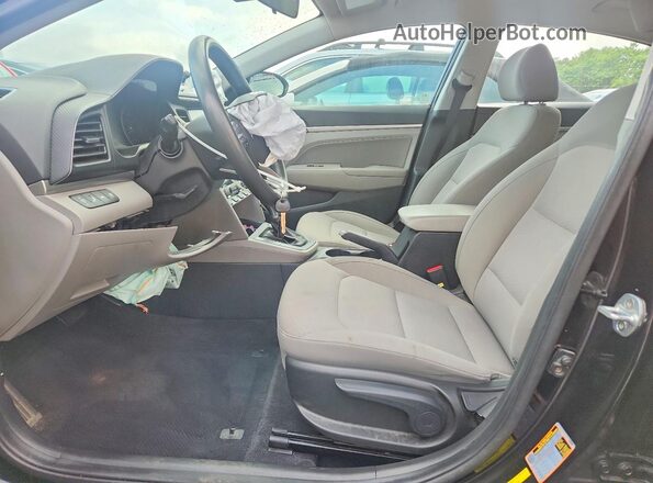 KMHD84LF2LU003671 2020 HYUNDAI ELANTRA Black Front interior view