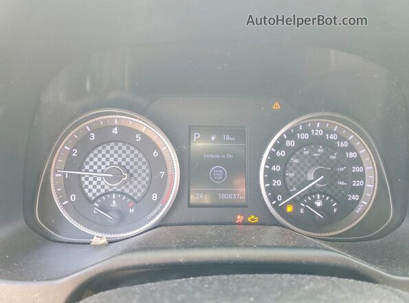KMHD84LF2LU960267 2020 HYUNDAI ELANTRA Charcoal ხელსაწყოთა პანელის ხედი