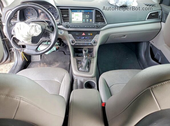 KMHD84LF3HU210853 2017 HYUNDAI ELANTRA Gray Առջևի վահանակի տեսք