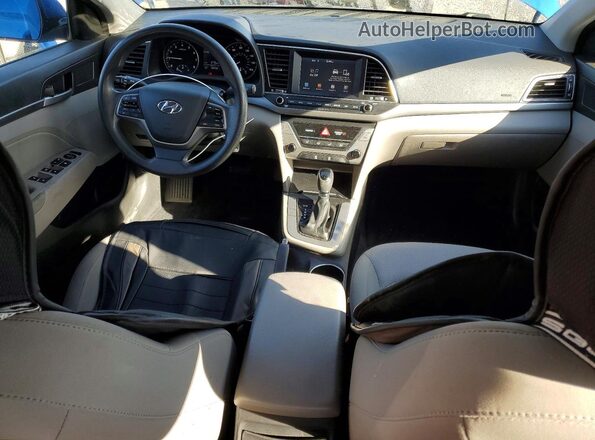 KMHD84LF3HU229337 2017 HYUNDAI ELANTRA Синий Вид панели приборов