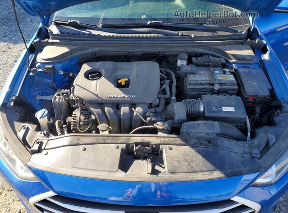 KMHD84LF3HU229337 2017 HYUNDAI ELANTRA Синий Вид задней части салона