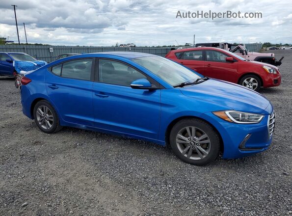 KMHD84LF3JU696862 2018 HYUNDAI ELANTRA Синий Передняя правая четверть