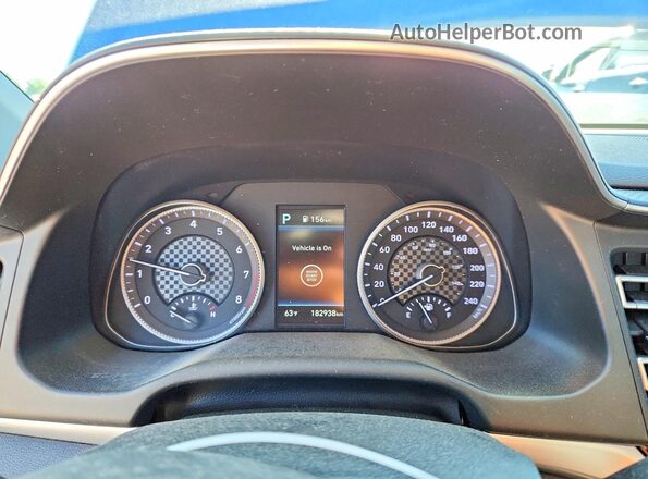 KMHD84LF3KU869796 2019 HYUNDAI ELANTRA Blue Widok zestawu wskaźników