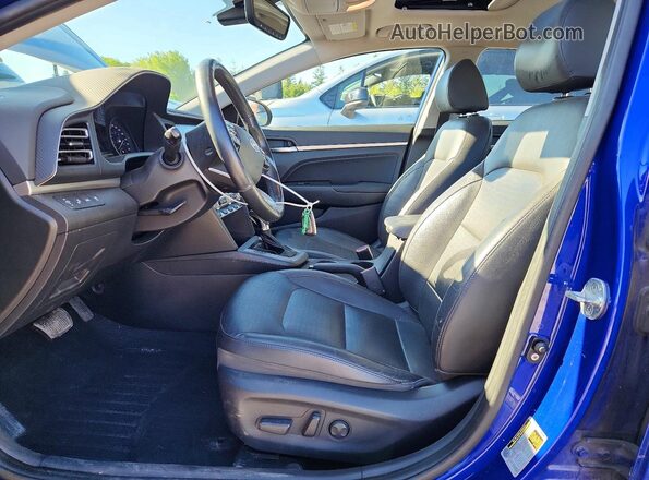 KMHD84LF3KU869796 2019 HYUNDAI ELANTRA Blue Widok wnętrza z przodu