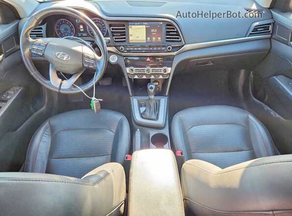 KMHD84LF3KU869796 2019 HYUNDAI ELANTRA Blue Widok deski rozdzielczej