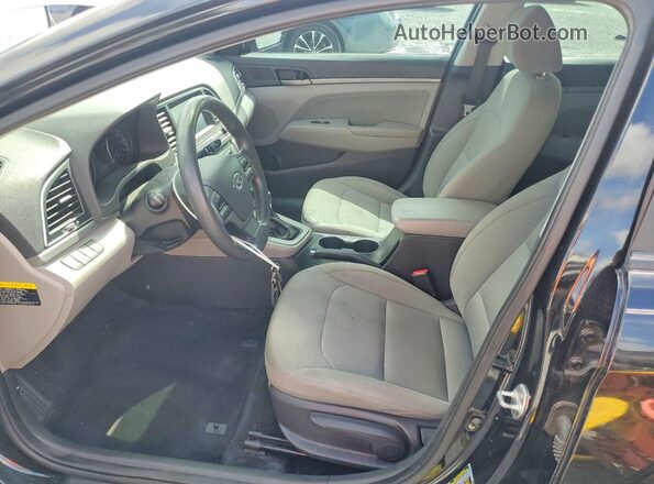 KMHD84LF4JU478512 2018 HYUNDAI ELANTRA Black Вид салону спереду