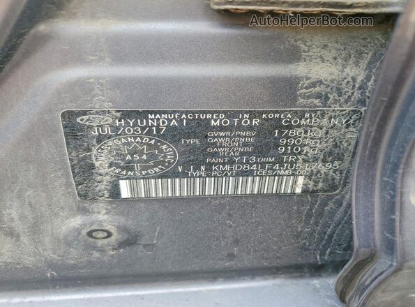 KMHD84LF4JU517695 2018 HYUNDAI ELANTRA Gray Vista del compartimento del motor