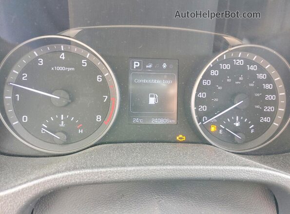 KMHD84LF4JU517695 2018 HYUNDAI ELANTRA Gray Vista del cuadro de instrumentos