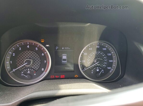 KMHD84LF4KU770758 2019 HYUNDAI ELANTRA Серый Вид щитка приборов