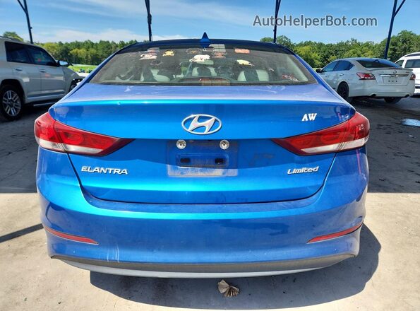 KMHD84LF5HU118563 2017 HYUNDAI ELANTRA Blue უკანა ხედი