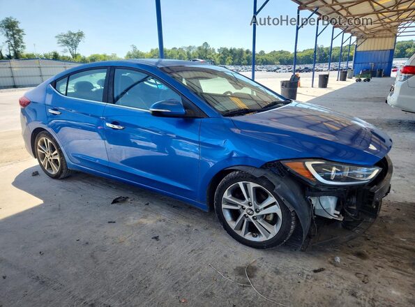 KMHD84LF5HU118563 2017 HYUNDAI ELANTRA Blue წინა მარჯვენა