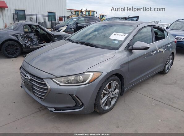 KMHD84LF5HU198012 2017 HYUNDAI ELANTRA Gray Front left