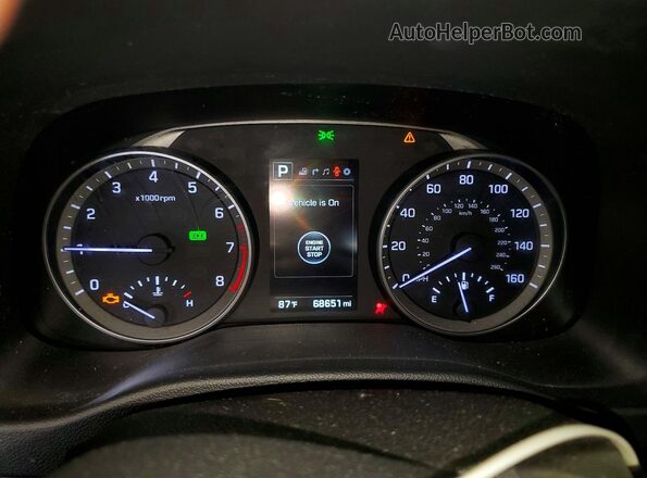 KMHD84LF5HU206190 2017 HYUNDAI ELANTRA Silver ხელსაწყოთა პანელის ხედი