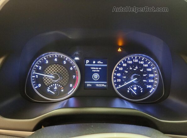 KMHD84LF5LU108771 2020 HYUNDAI ELANTRA White Instrument cluster view