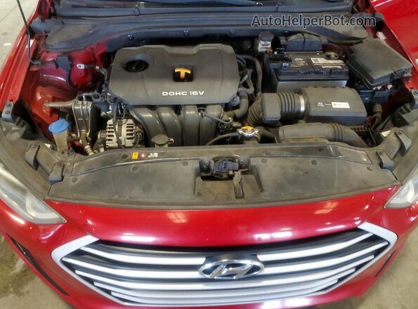 KMHD84LF6HU261148 2017 HYUNDAI ELANTRA Красный Вид задней части салона
