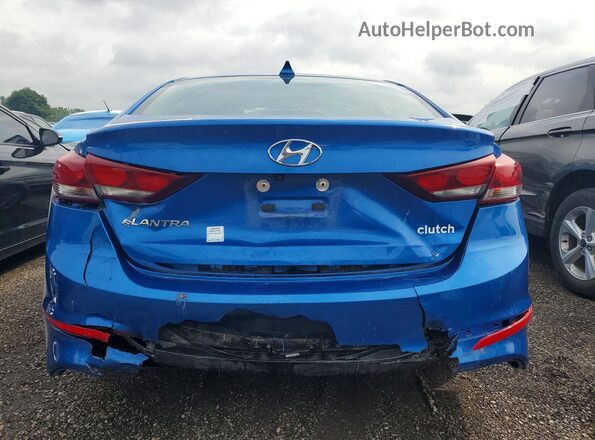 KMHD84LF6JU692661 2018 HYUNDAI ELANTRA Синий Вид сзади