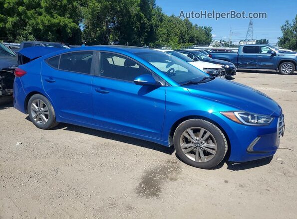 KMHD84LF6JU692661 2018 HYUNDAI ELANTRA Синий Передняя правая четверть