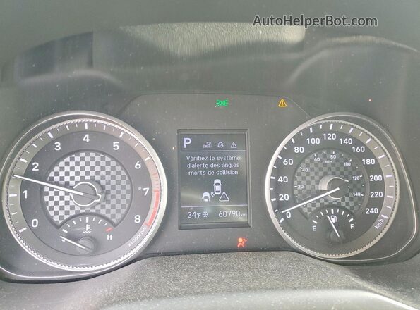 KMHD84LF6KU756070 2019 HYUNDAI ELANTRA White Սարքավորումների վահանակի տեսք